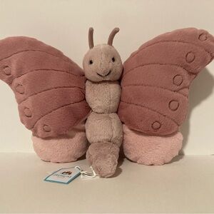 NWT Jellycat Beatrice Butterfly - SOLD OUT - Soft Rosy Pink Plush
